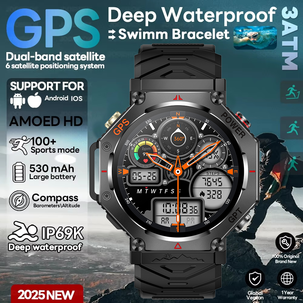Altimeter Compass Watch - 2025 NEW T-Rex 3 Military SmartWatch