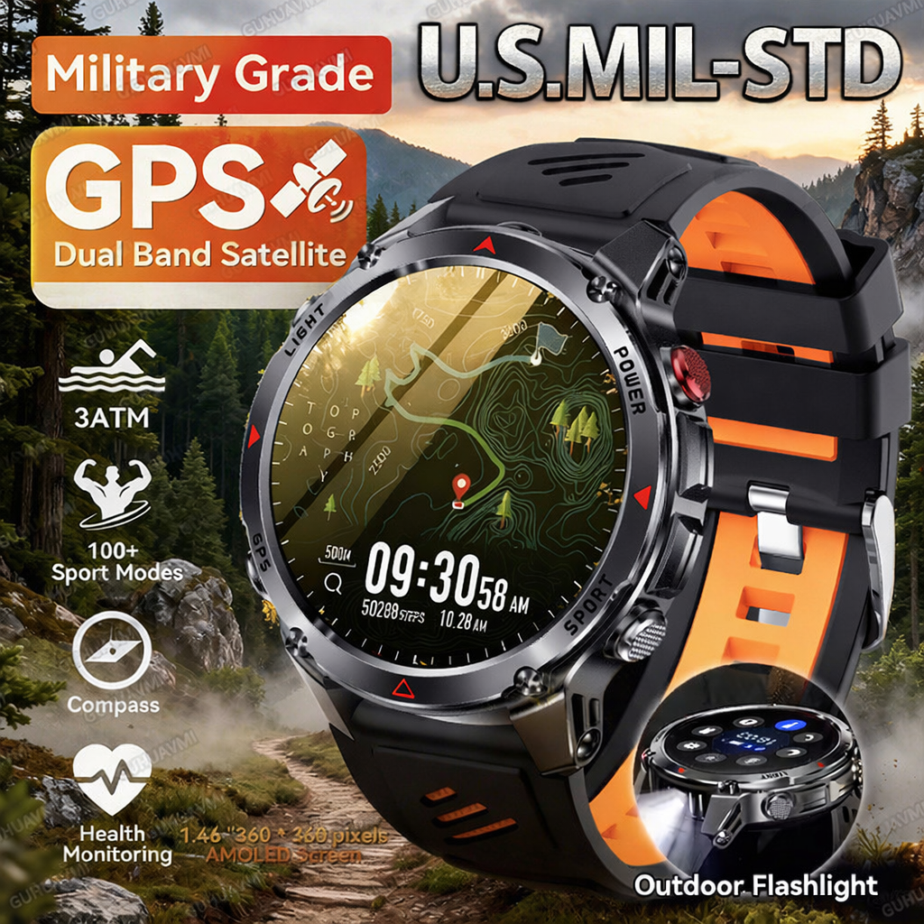 Altimeter Compass Watch - 2026 New Outdoor Military GPS Smart