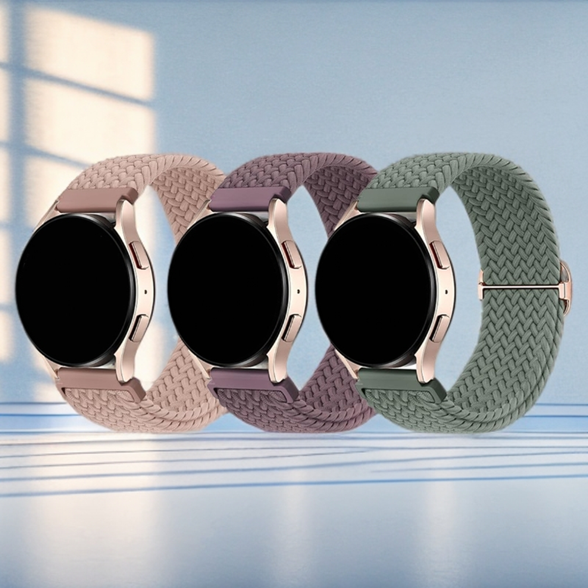 Smartwatch Samsung Watches For Men - 3Pcs 18/20/22mm Quick Release Nylon Strap