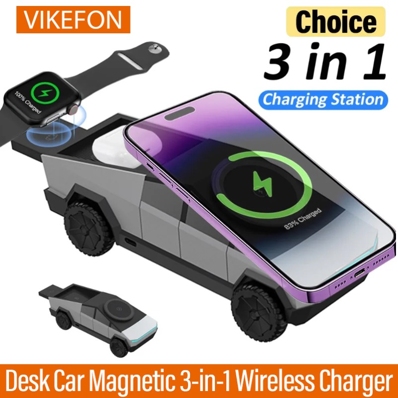 Watches Original - VIKEFON Desk Car Magnetic 3-in-1 Wireless