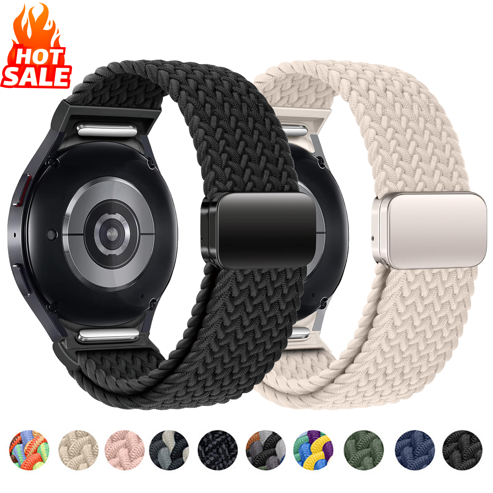 Smartwatch Samsung Watches For Men - No Gaps Braided Band For Samsung