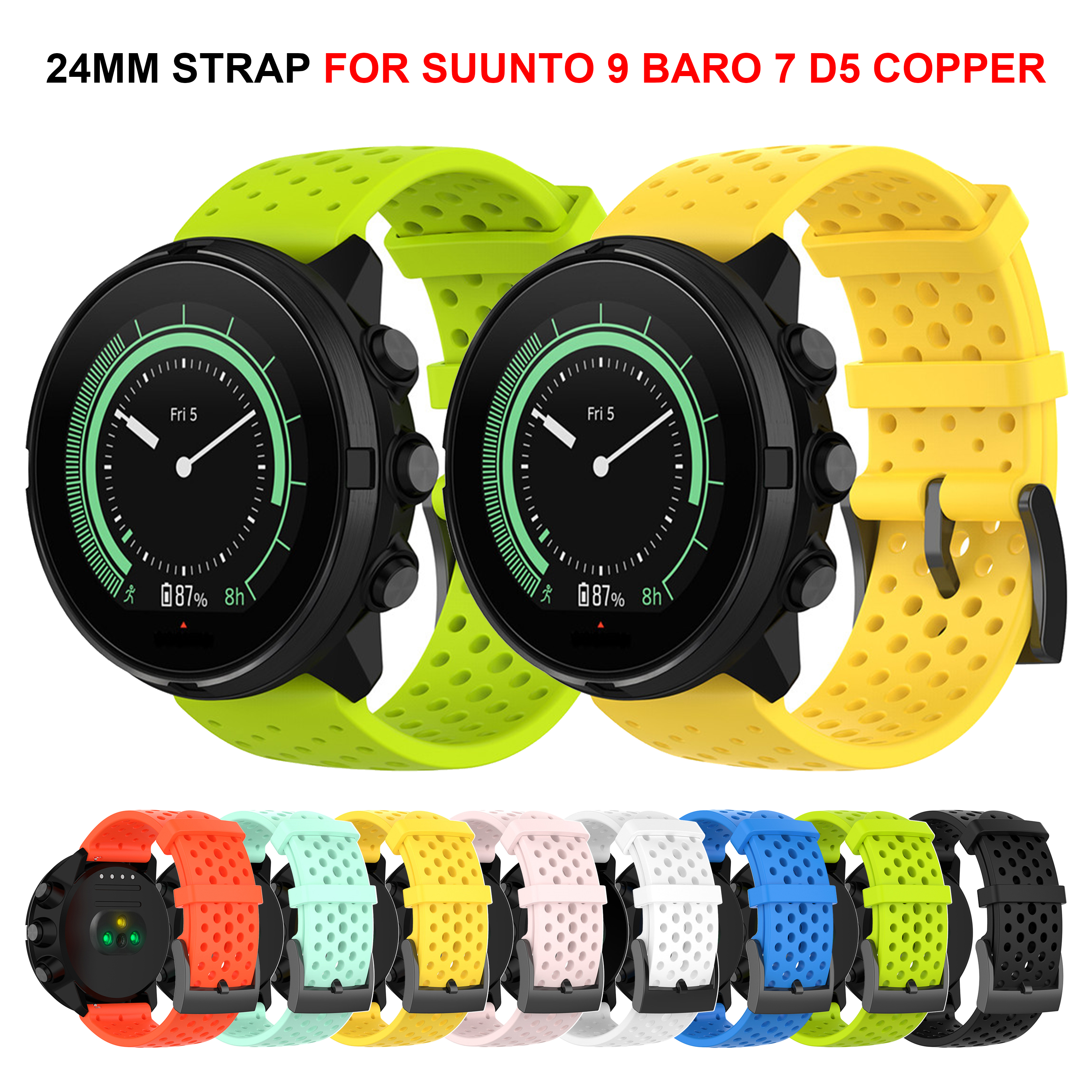 24mm Silicone Strap for SUUNTO - Fossil Watches Smartwatch Hybrid recensie en prijs