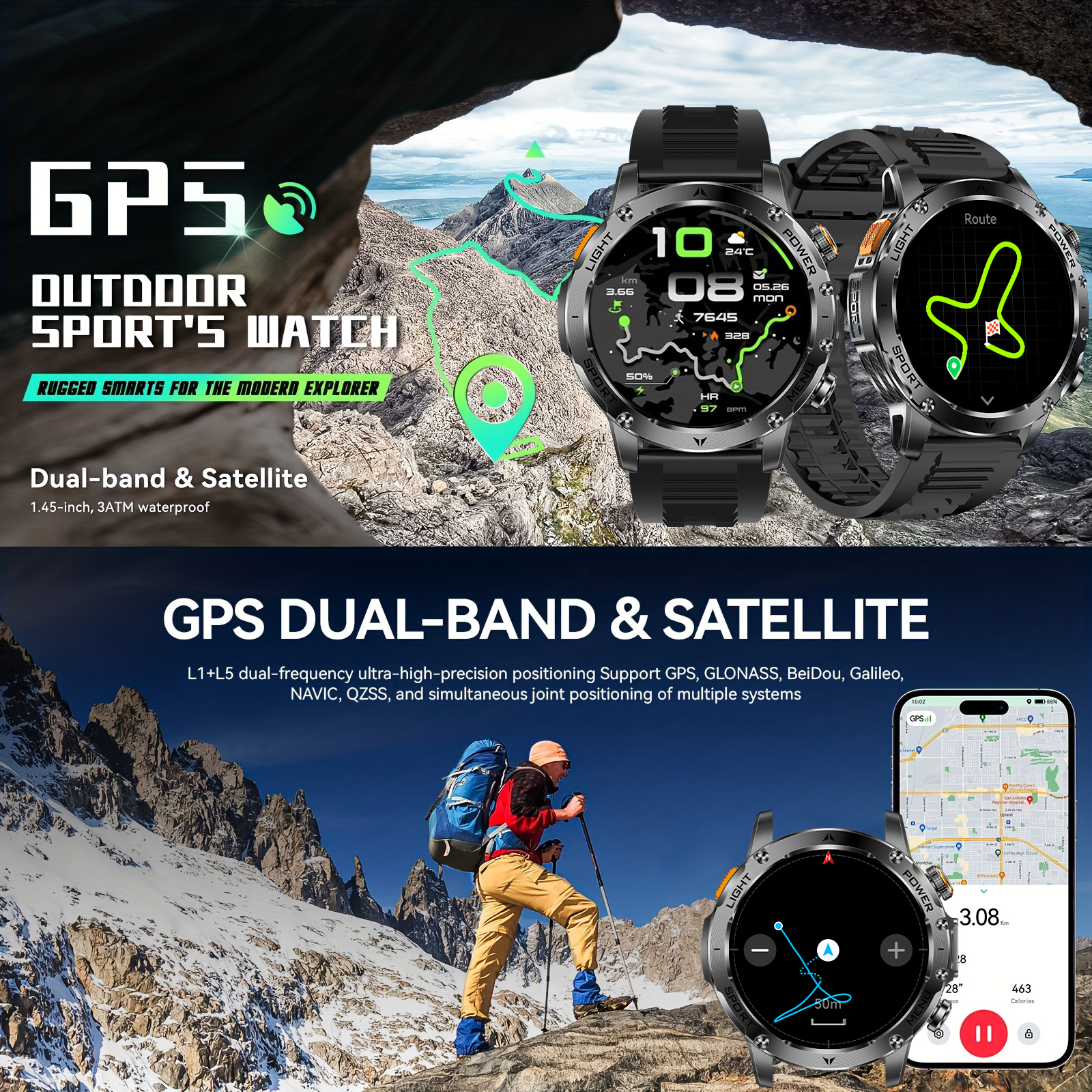 2025 New GPS Outdoor Sports Sm - Smartwatch New Watches 2025 recensie en prijs