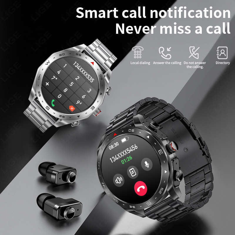 LIGE Smartwatch With Earbuds B - Smartwatch Health Watches For Men recensie en prijs