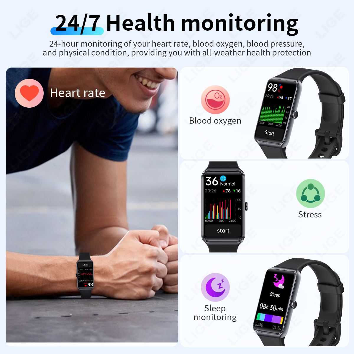 LIGE Couple Smart Wristband Me - Smartwatch Latest Watches For Men recensie en prijs