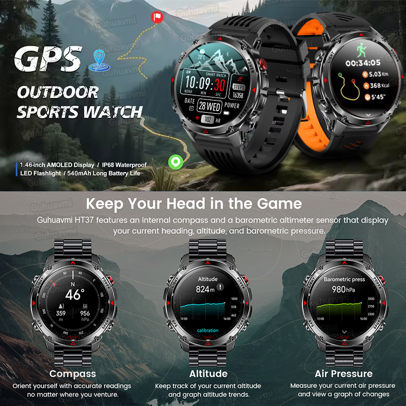 2025New Outdoor Military Smart - Altimeter Compass Watch recensie en prijs