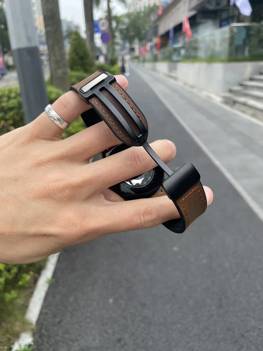 Leather+Silicone Strap For Sam - Smartwatch Samsung Watches For Men recensie en prijs
