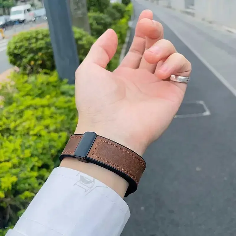 Leather+Silicone Strap For Sam - Smartwatch Samsung Watches For Men recensie en prijs