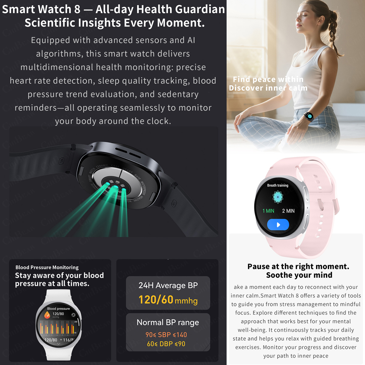 2026 New Watches 8 Mini GPS Tr - Smartwatch Health Watches For Men recensie en prijs