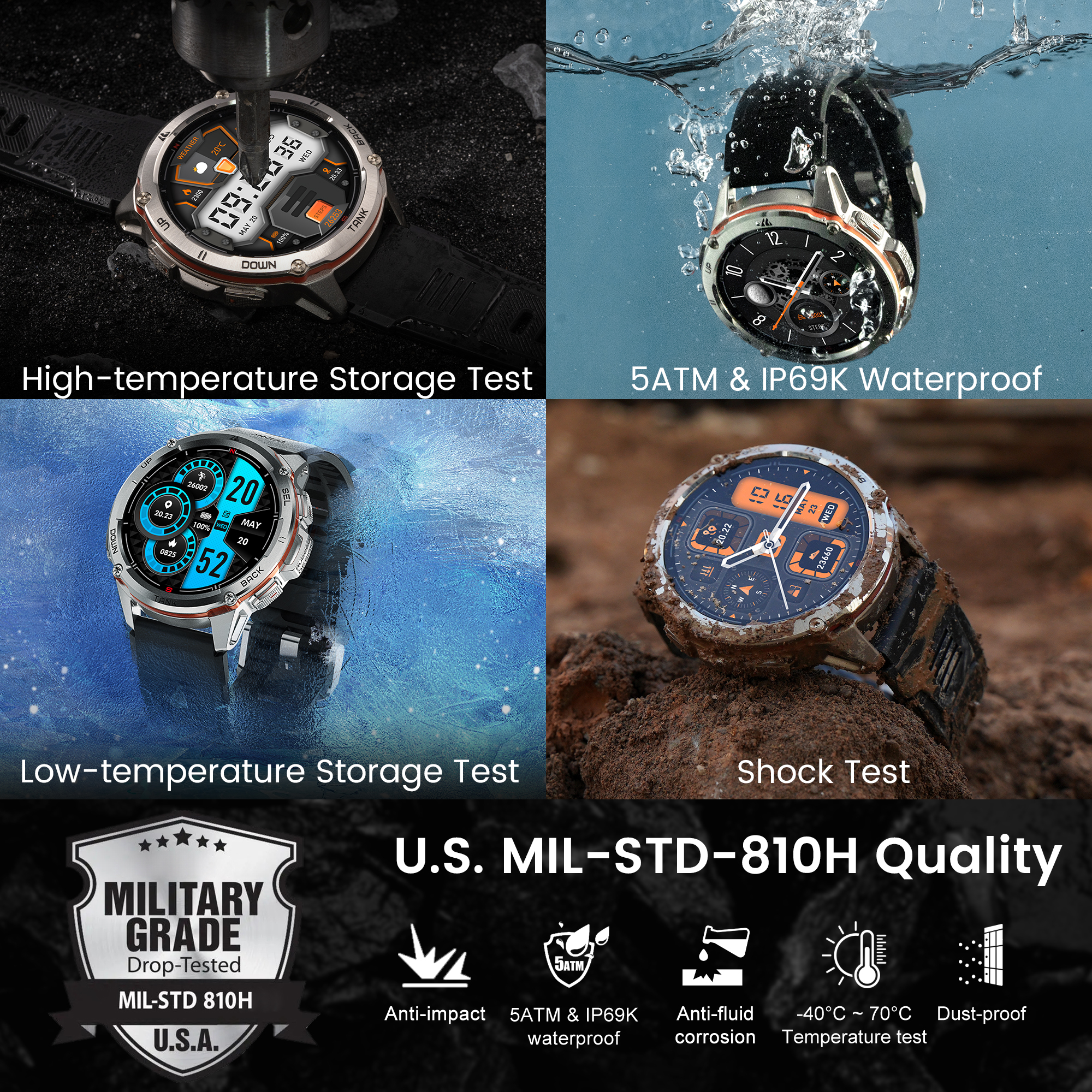 KOSPET TANK T3 Ultra Rugged GP - Altimeter Compass Watch recensie en prijs