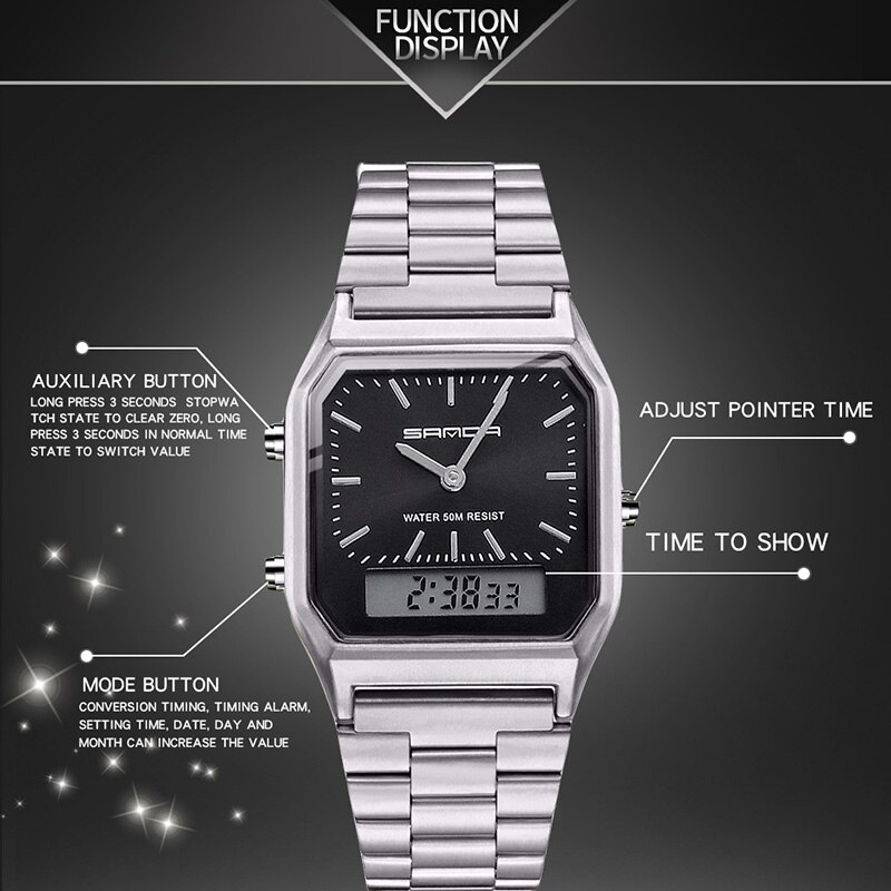 SANDA Luxury Mens G Style Watc - Casio Watches Smartwatch recensie en prijs