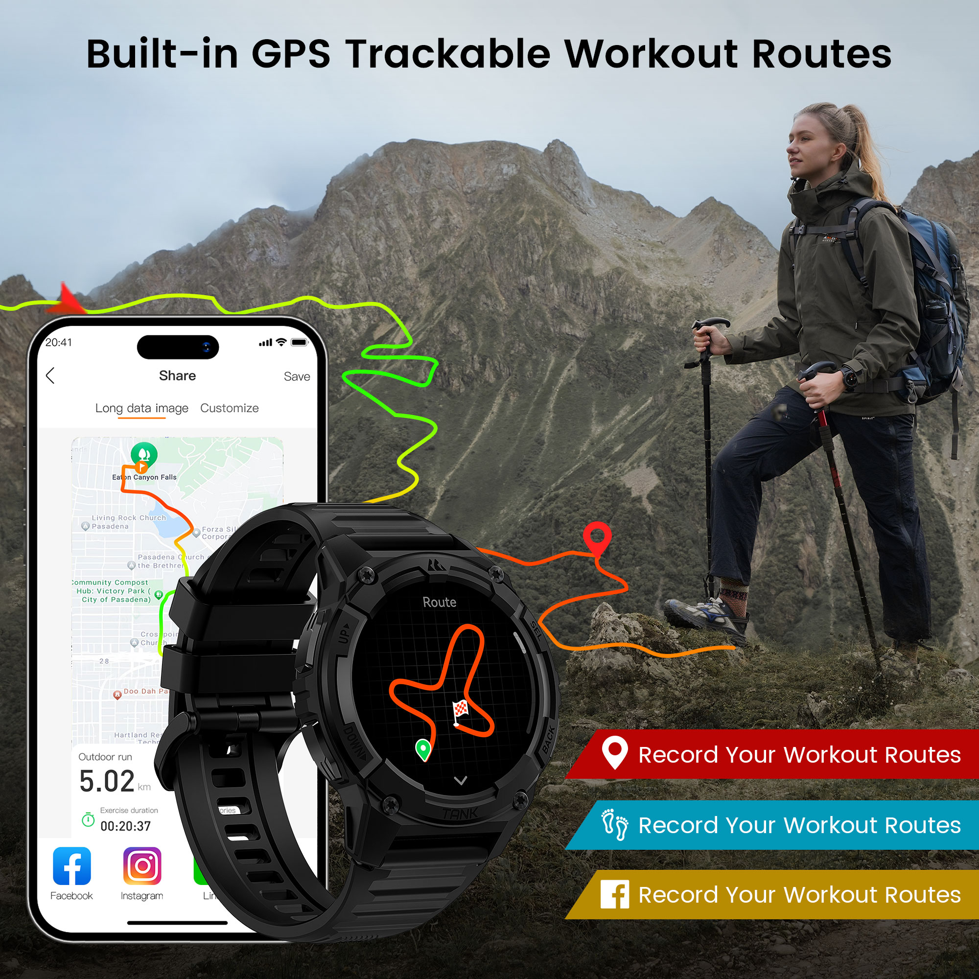 KOSPET TANK S2 GPS Smart Watch - Altimeter Compass Watch recensie en prijs