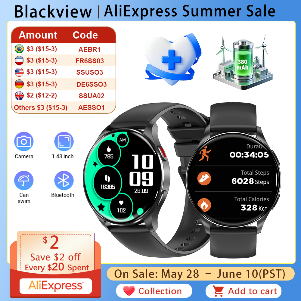 Blackview X20 Smart Watch 1.43 - Smartwatch Latest Watches For Men recensie en prijs