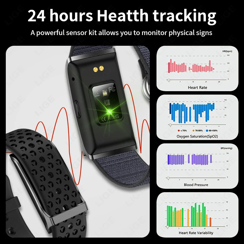 LIGE No Screen Smart Watch Hea - Smartwatch Latest Watches For Men recensie en prijs