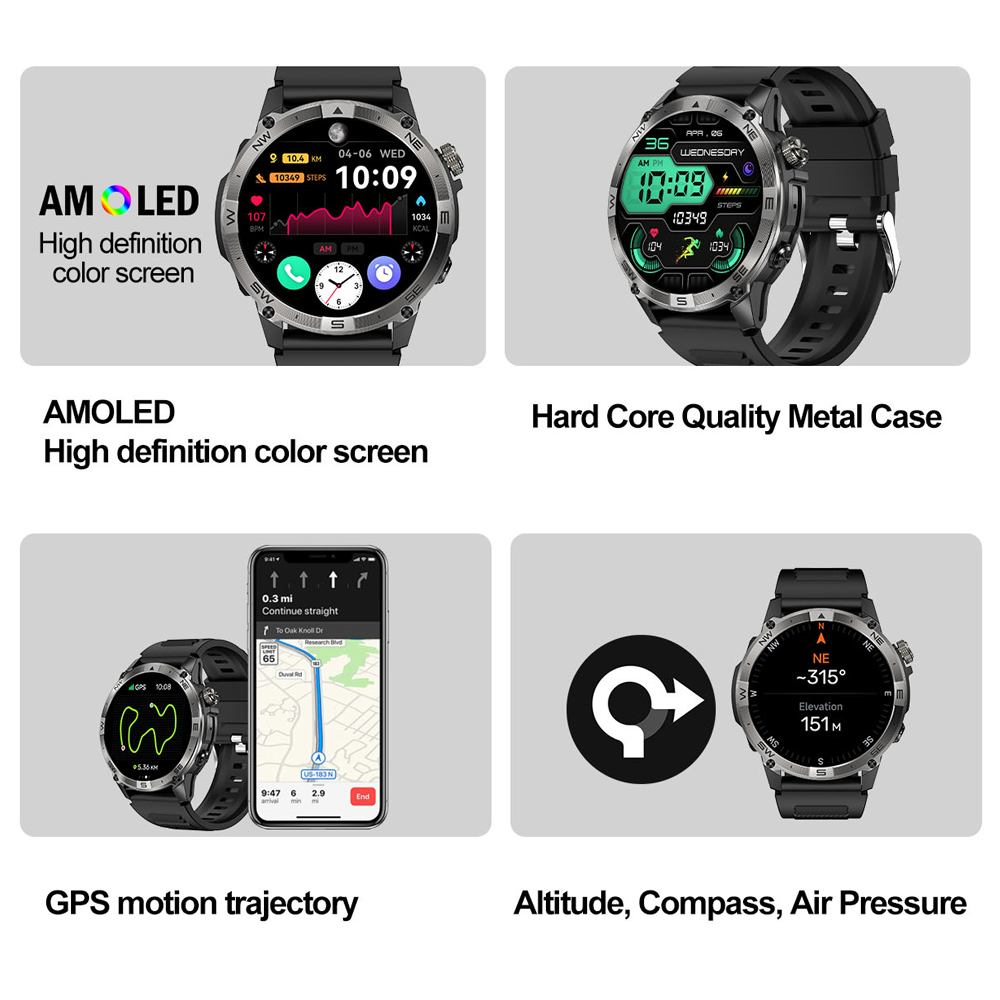 NORTH EDGE GPS Sports Smart Wa - Altimeter Compass Watch recensie en prijs