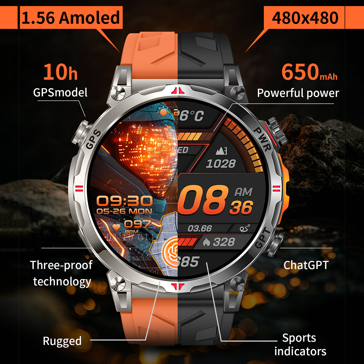 2025 New VWAR Air5 Ultra GPS S - Smartwatch Oppo Watch recensie en prijs