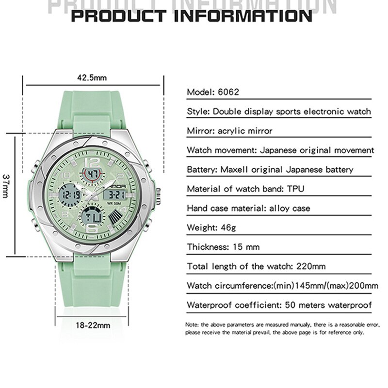SANDA Luxury Ladies LED Digita - Casio Watches Smartwatch recensie en prijs