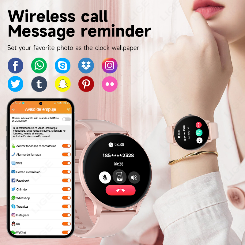 LIGE Bluetooth Call Smart Watc - Smartwatch Latest Watches For Men recensie en prijs