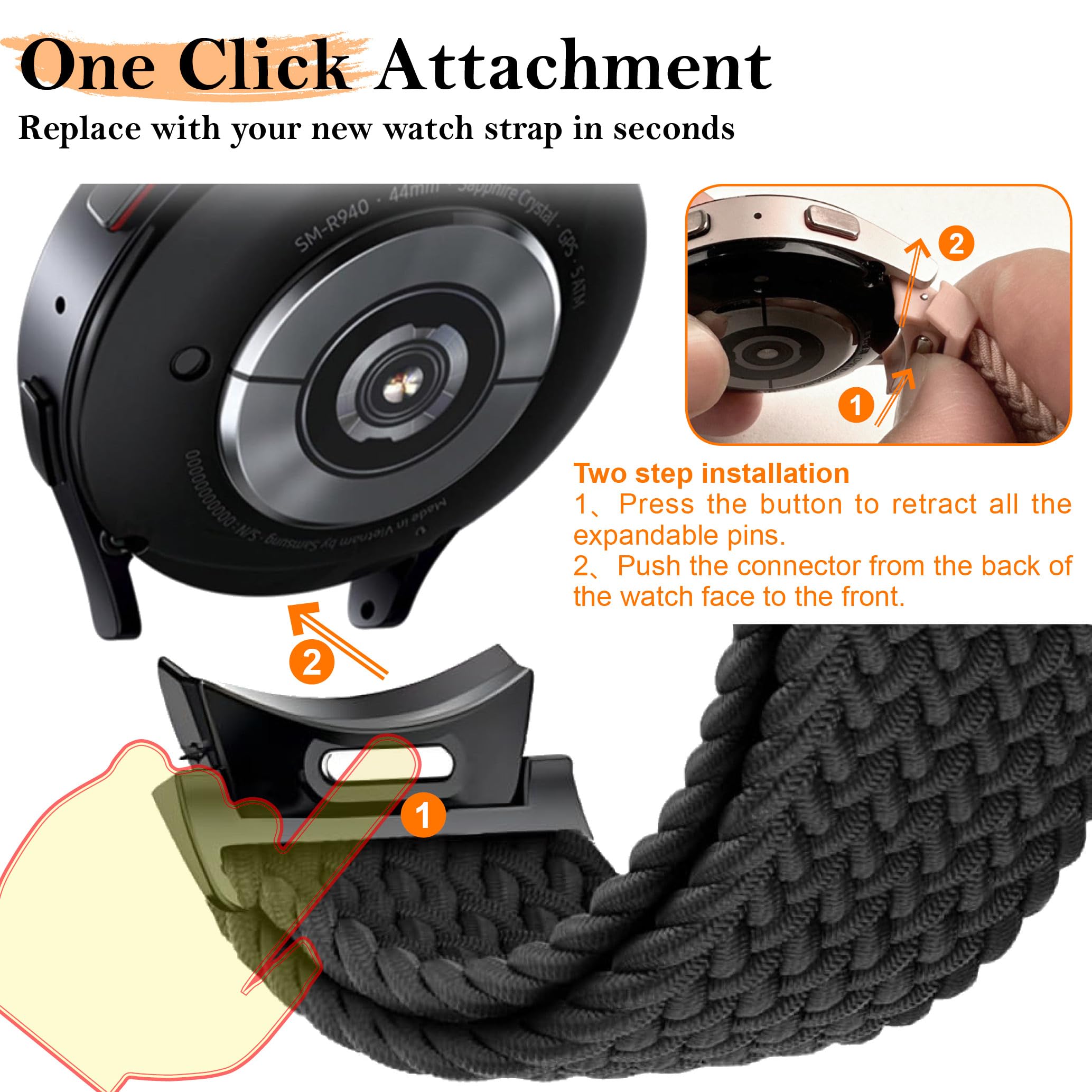No Gaps Braided Band For Samsu - Smartwatch Samsung Watches For Men recensie en prijs