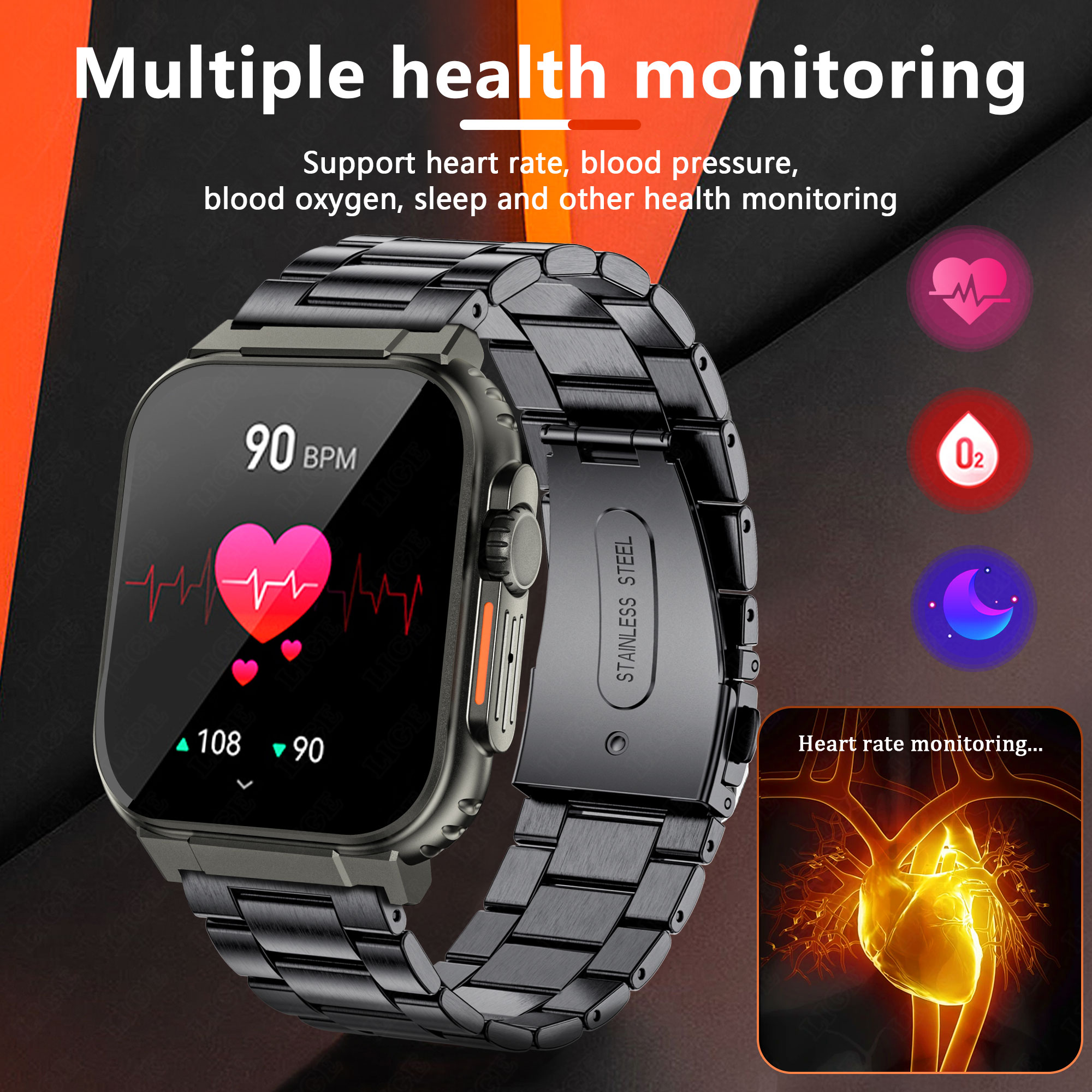 LIGE 600mAh Military Outdoor S - Smartwatch Latest Watches For Men recensie en prijs