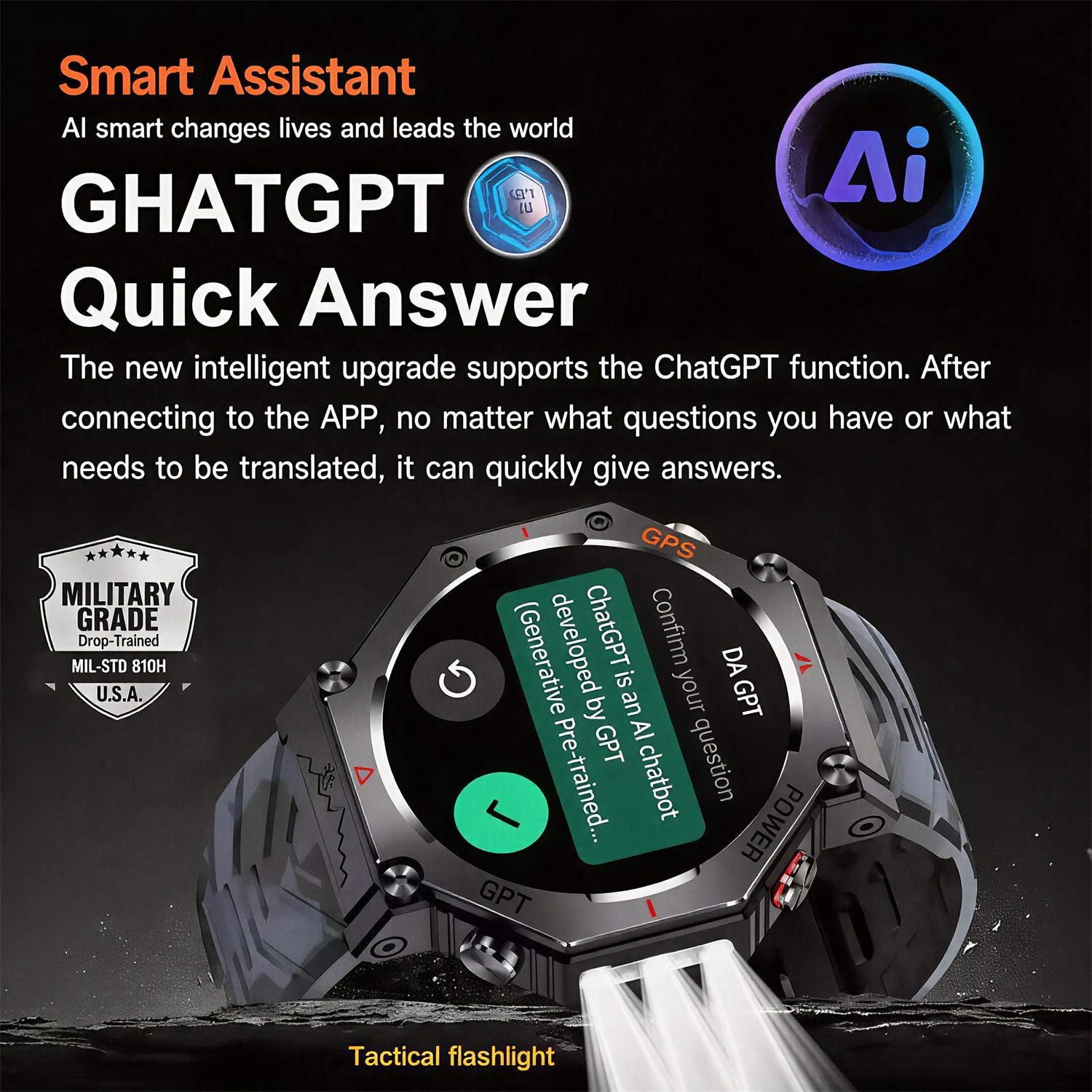 Military Smart Watch T-Rex 3 B - Altimeter Compass Watch recensie en prijs