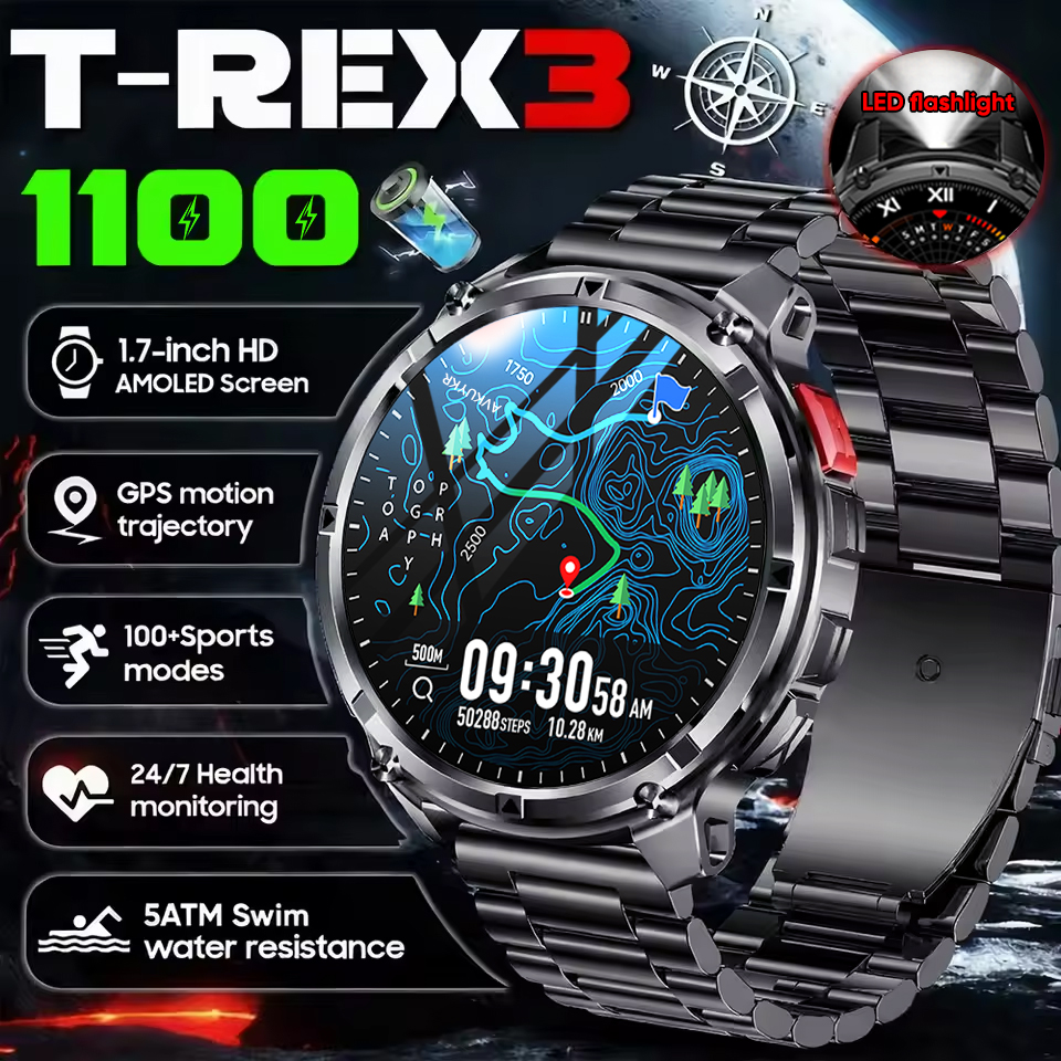 2026 New T-Rex3 Ultra 1100mAh  - Smartwatch New Watches 2025 recensie en prijs