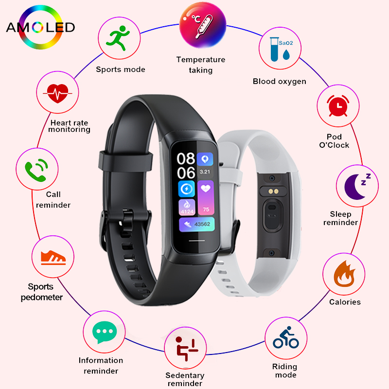 LIGE 1.1 Inch Amoled Heart Rat - Smartwatch Health Watches For Women recensie en prijs