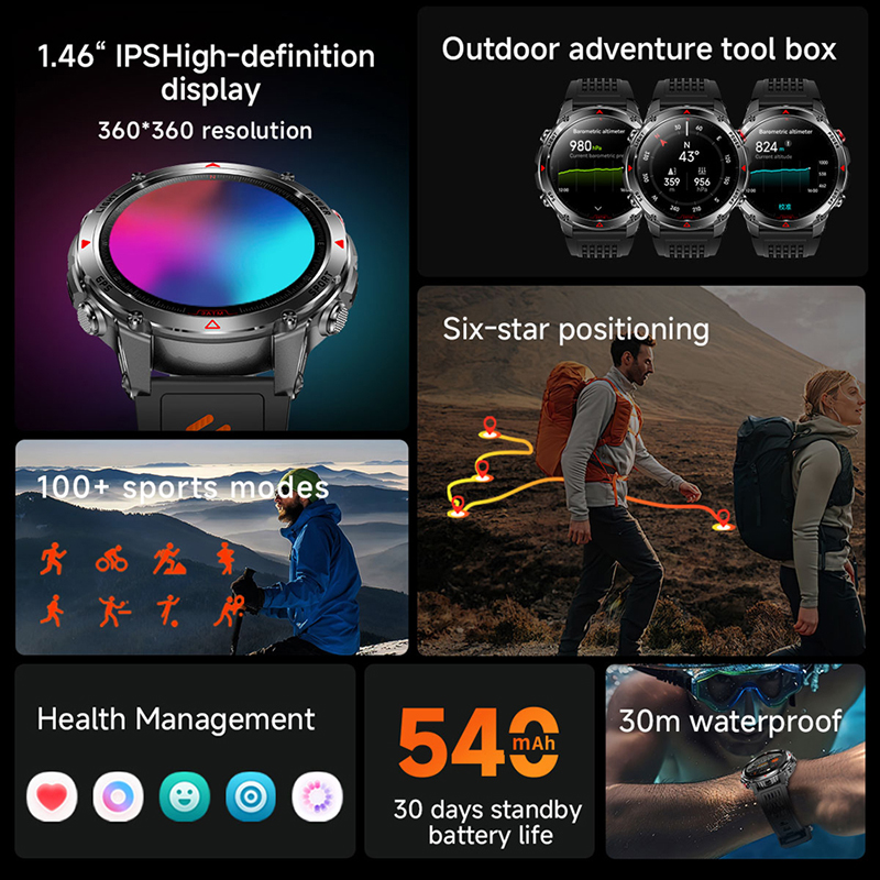 T-Rex 3 Built-in Dual-band GPS - Altimeter Compass Watch recensie en prijs