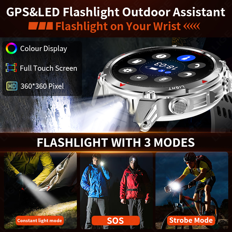 LIGE Rugged GPS Track Smart Wa - Smartwatch Watches Smart recensie en prijs