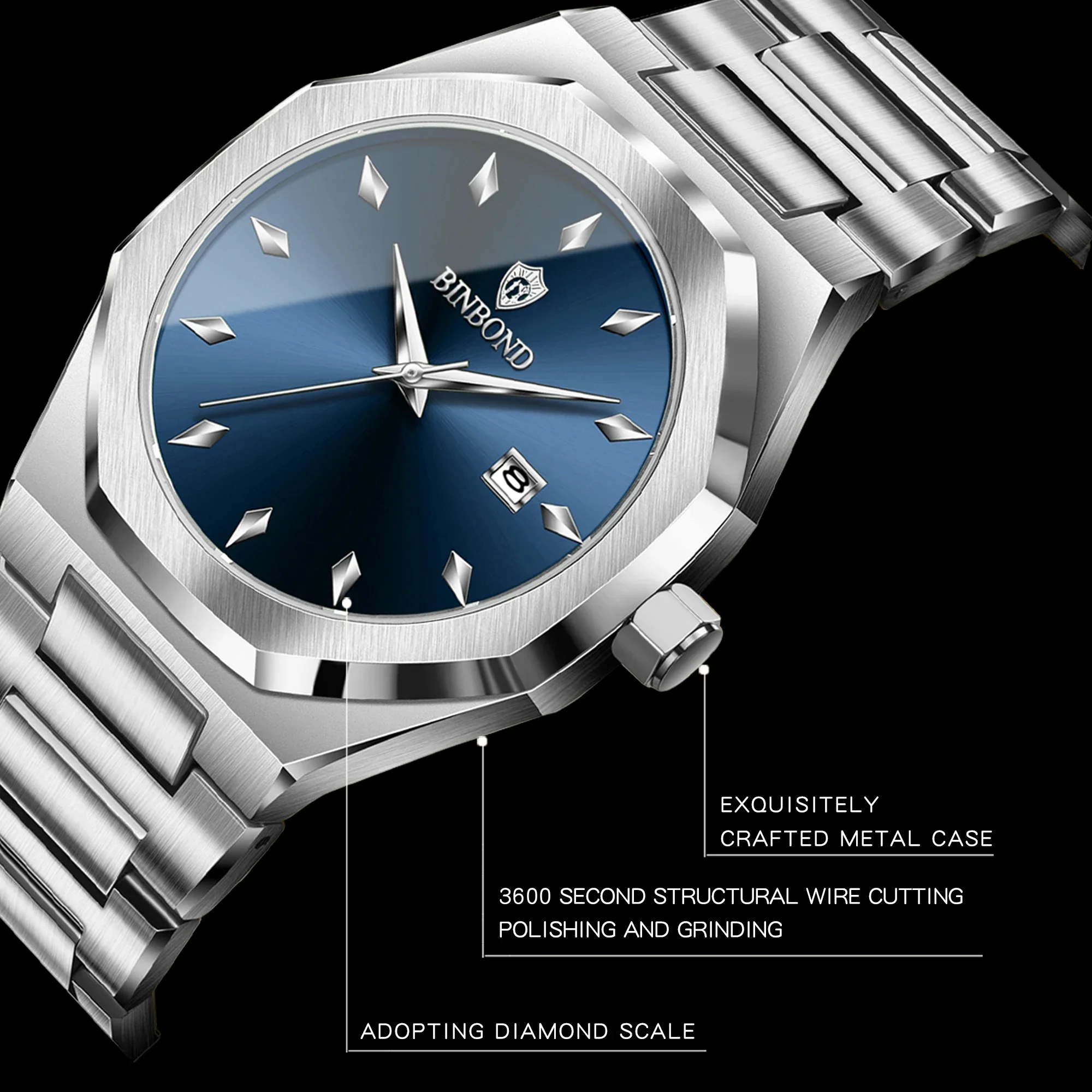 BINBOND Trend Men's Quartz Wat - Smartwatch Trending Watches For Men recensie en prijs