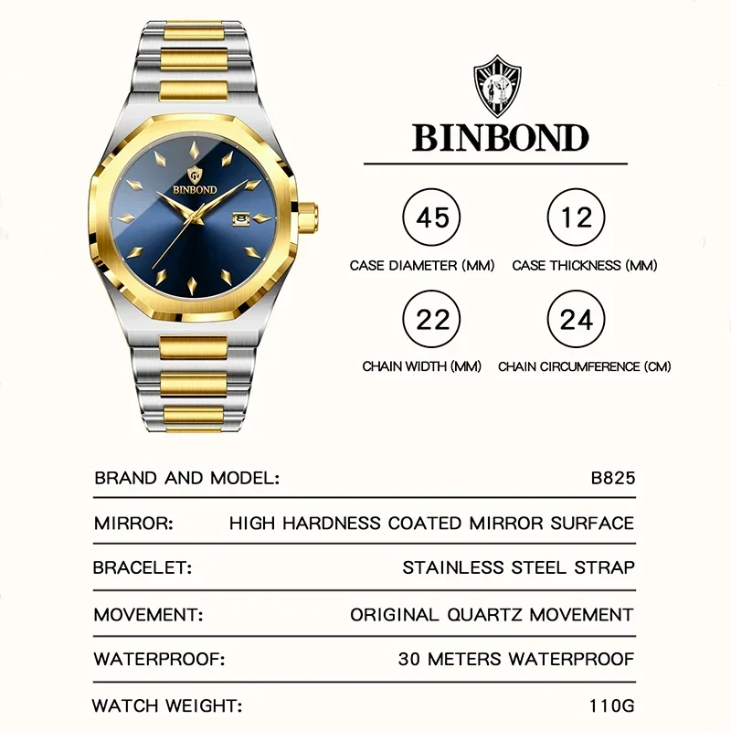 BINBOND Trend Men's Quartz Wat - Smartwatch Trending Watches For Men recensie en prijs