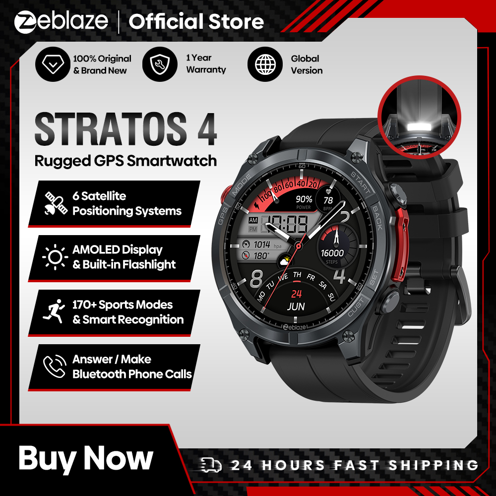 NEW Zeblaze Stratos 4 GPS Smar - Smartwatch New Watches 2025 recensie en prijs
