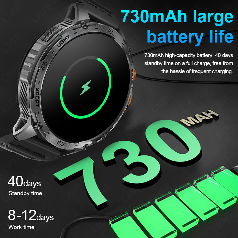 LIGE 730mAh Large Battery Ultr - Smartwatch Latest Watches For Men recensie en prijs