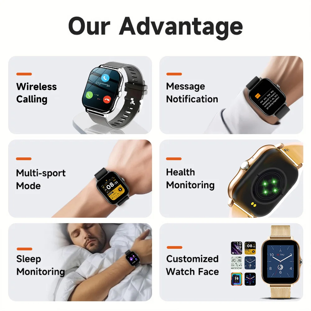 Smart Watch For Android IOS Wa - Smartwatch Watches Gift For Women recensie en prijs