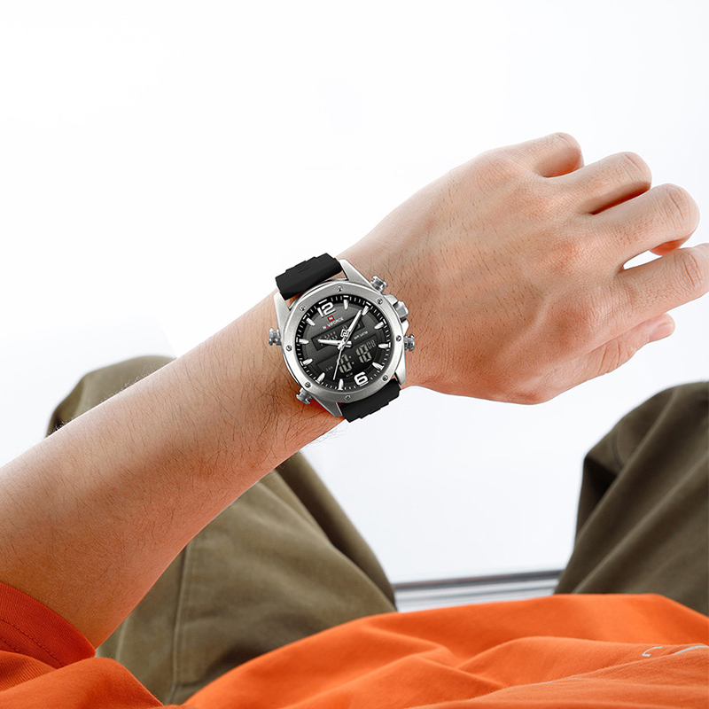 NAVIFORCE Men Quartz LCD Dual  - Tide Watch Surf recensie en prijs