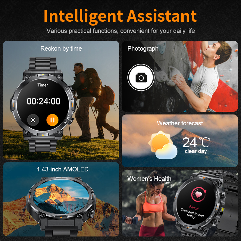LIGE Outdoor Sports Smart Watc - Smartwatch Latest Watches For Men recensie en prijs