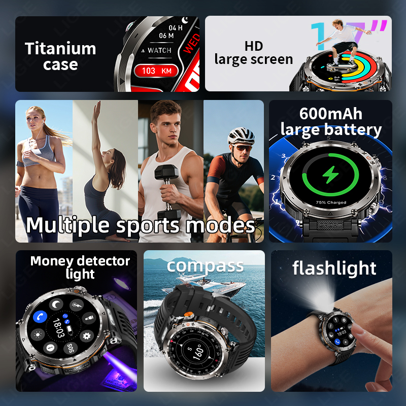 New Military Outdoor Smartwatc - Smartwatch Watches Smart recensie en prijs