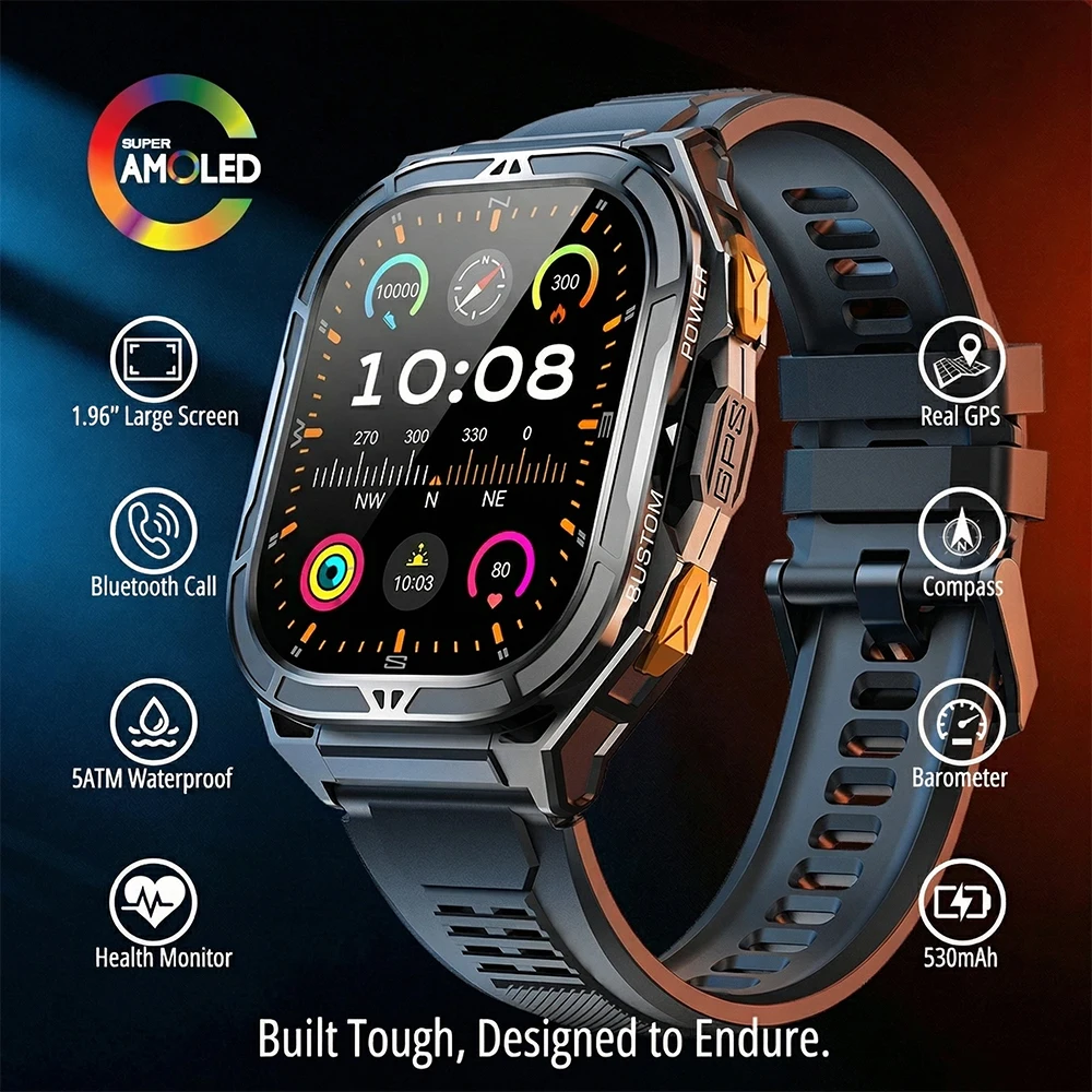Luxury AMOLED Smartwatch Real  - Smartwatch Health Watches For Men recensie en prijs