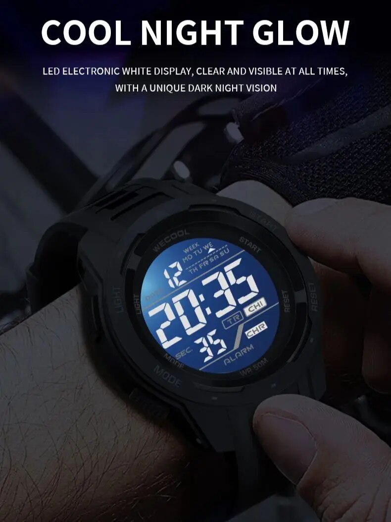 WECOOL Brand Sport Digital 50M - Tide Watch Surf recensie en prijs