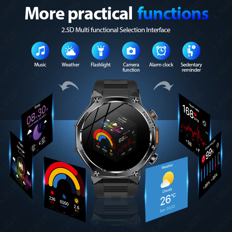LIGE New Men 800mAh Ultra Long - Smartwatch Latest Watches For Men recensie en prijs