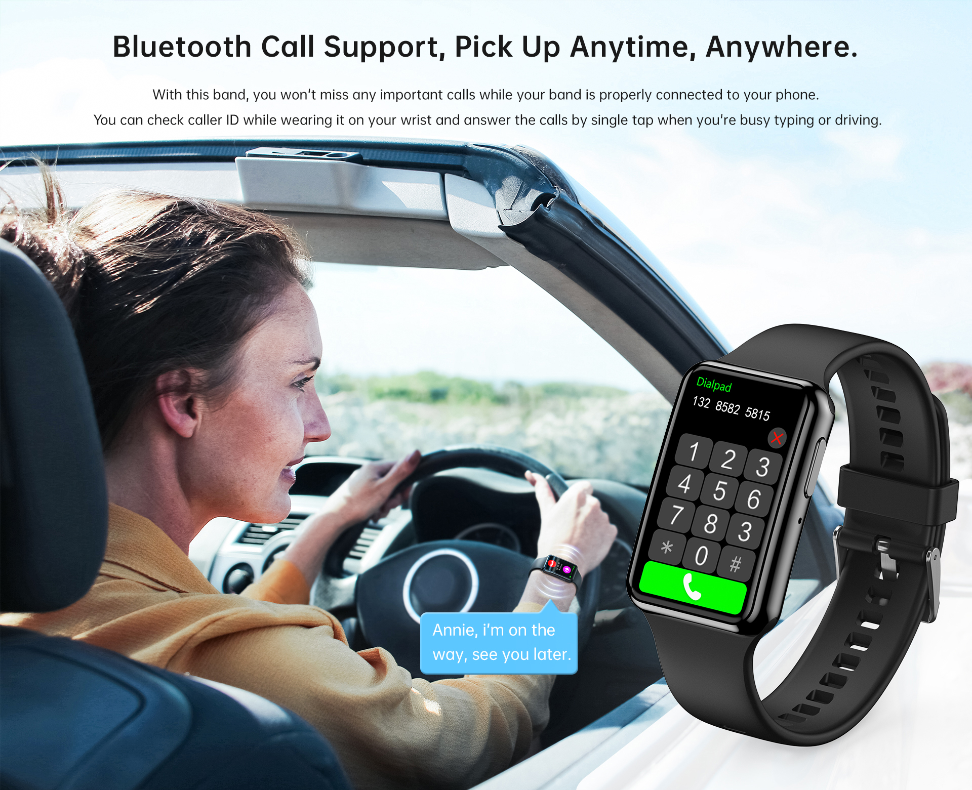 1.47 Inch BT Call Smart Band H - Smartwatch Watches Smart recensie en prijs