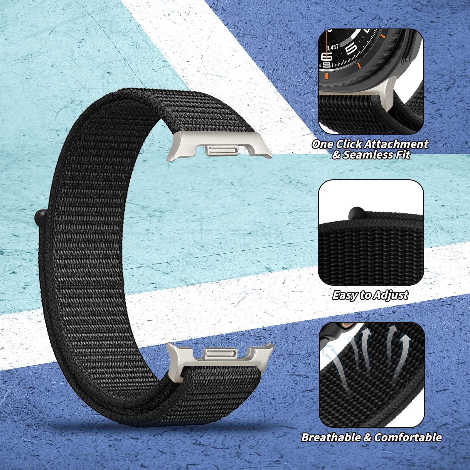 Nylon Loop for Samsung Watch 8 - Smartwatch Samsung Watches For Men recensie en prijs