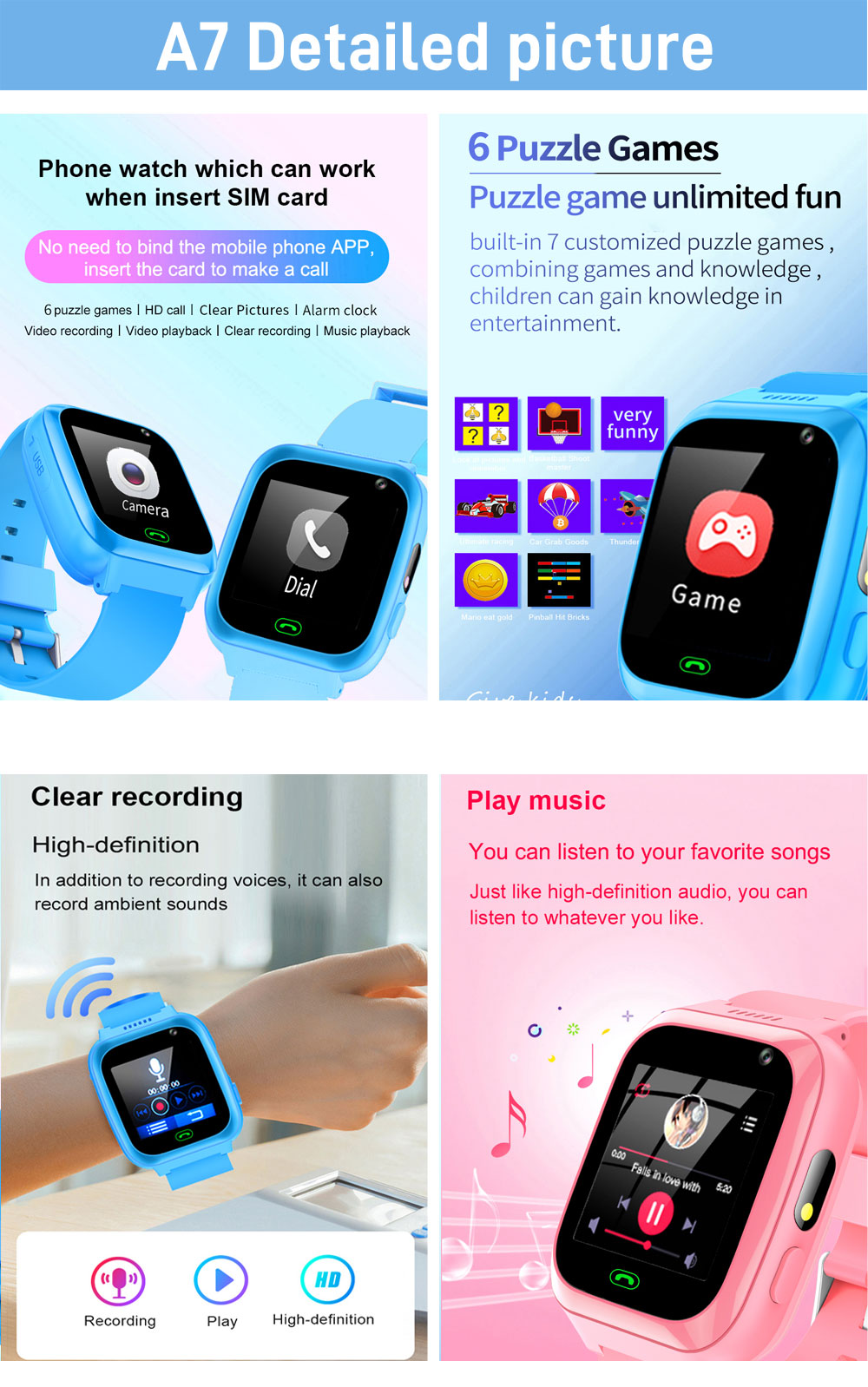 2G 4G Kids Smart Watch Phone G - Smartwatch Watches Gift For Girls recensie en prijs