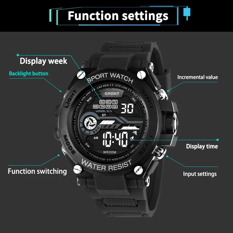 YIKAZE Men's Sports Watch Wate - Tide Watch Surf recensie en prijs
