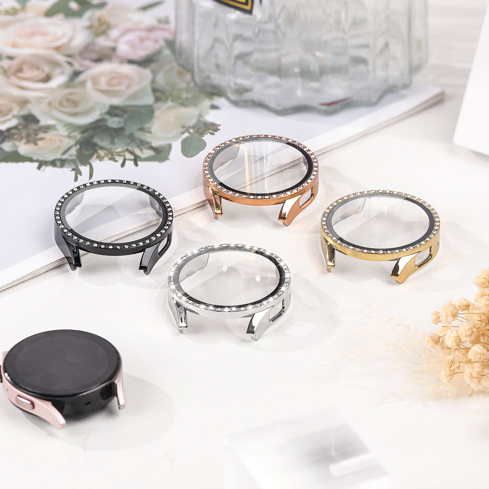 Glass+Diamond Case for Samsung - Smartwatch Samsung Watches For Men recensie en prijs