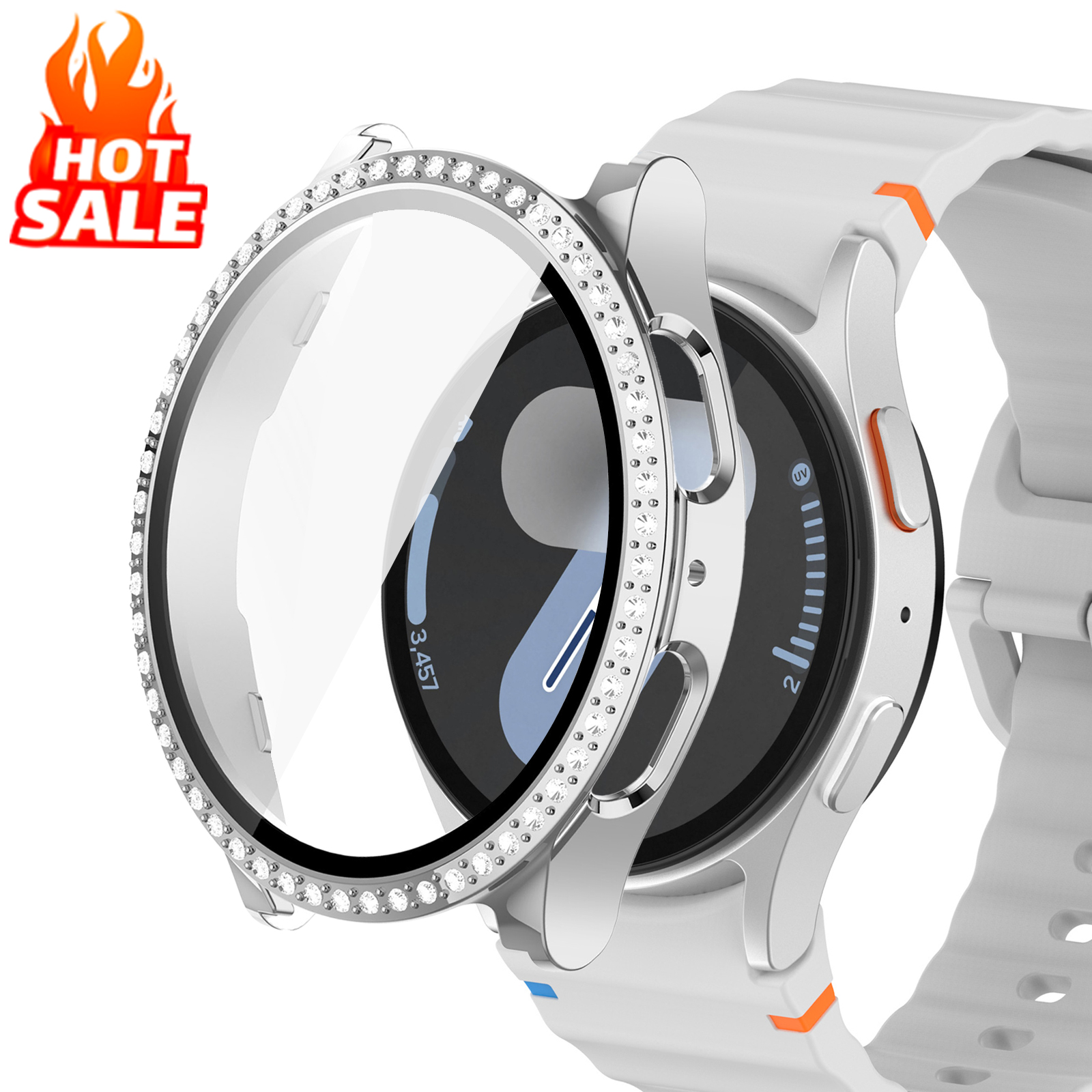 Glass+Diamond Case for Samsung - Smartwatch Samsung Watches For Men recensie en prijs