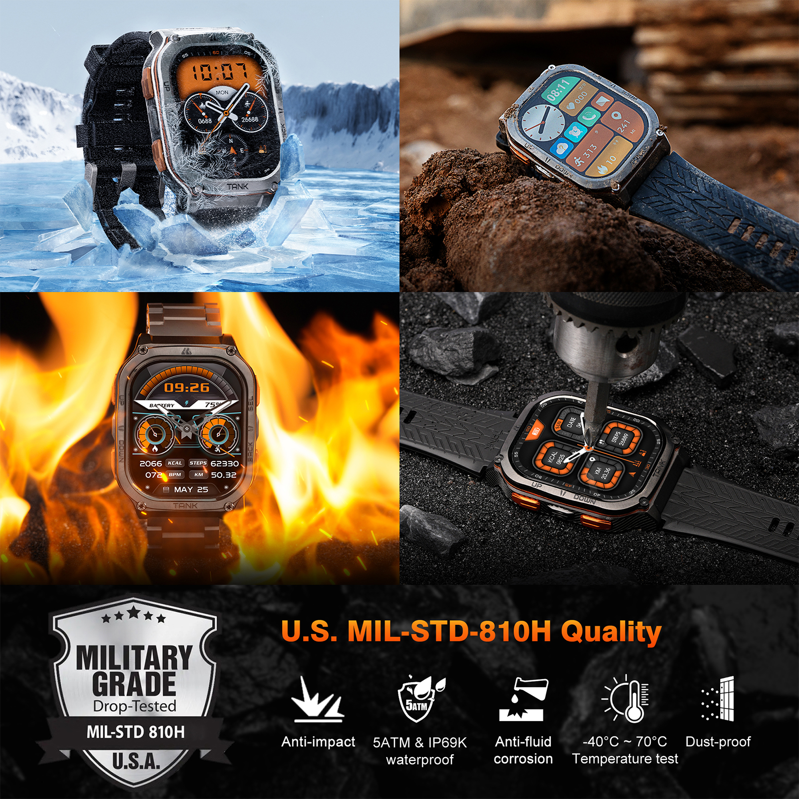 KOSPET TANK M3 Ultra GPS Smart - Altimeter Compass Watch recensie en prijs