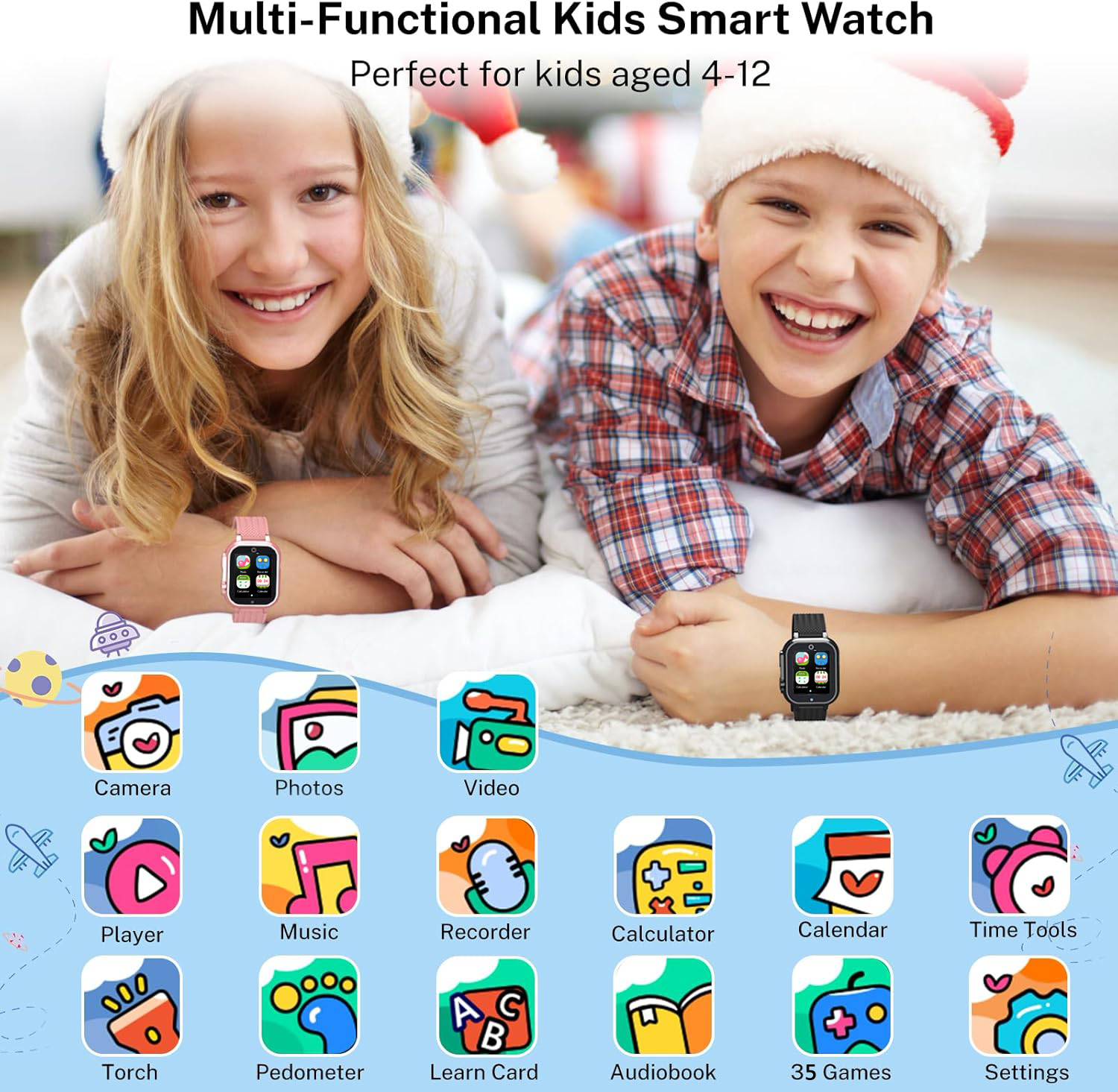 Children Smart Watch 35 Games  - Smartwatch Watches Gift For Girls recensie en prijs
