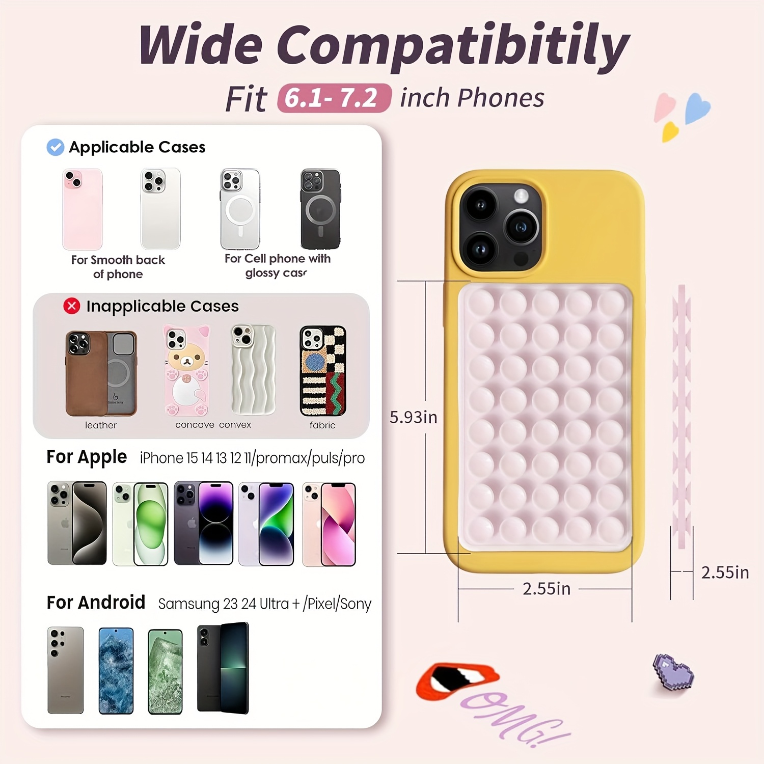 2pcs Double-Sided Silicone Suc - Watches Original recensie en prijs