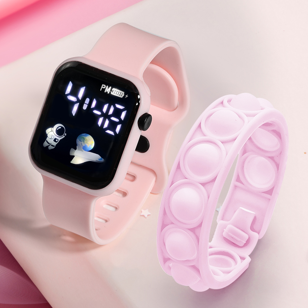 2PCS Children's Smart Watch Br - Smartwatch Watches Gift For Girls recensie en prijs